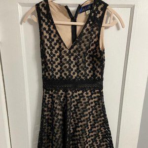 NWT Blue Rain - Black Lace Dress, Size XS